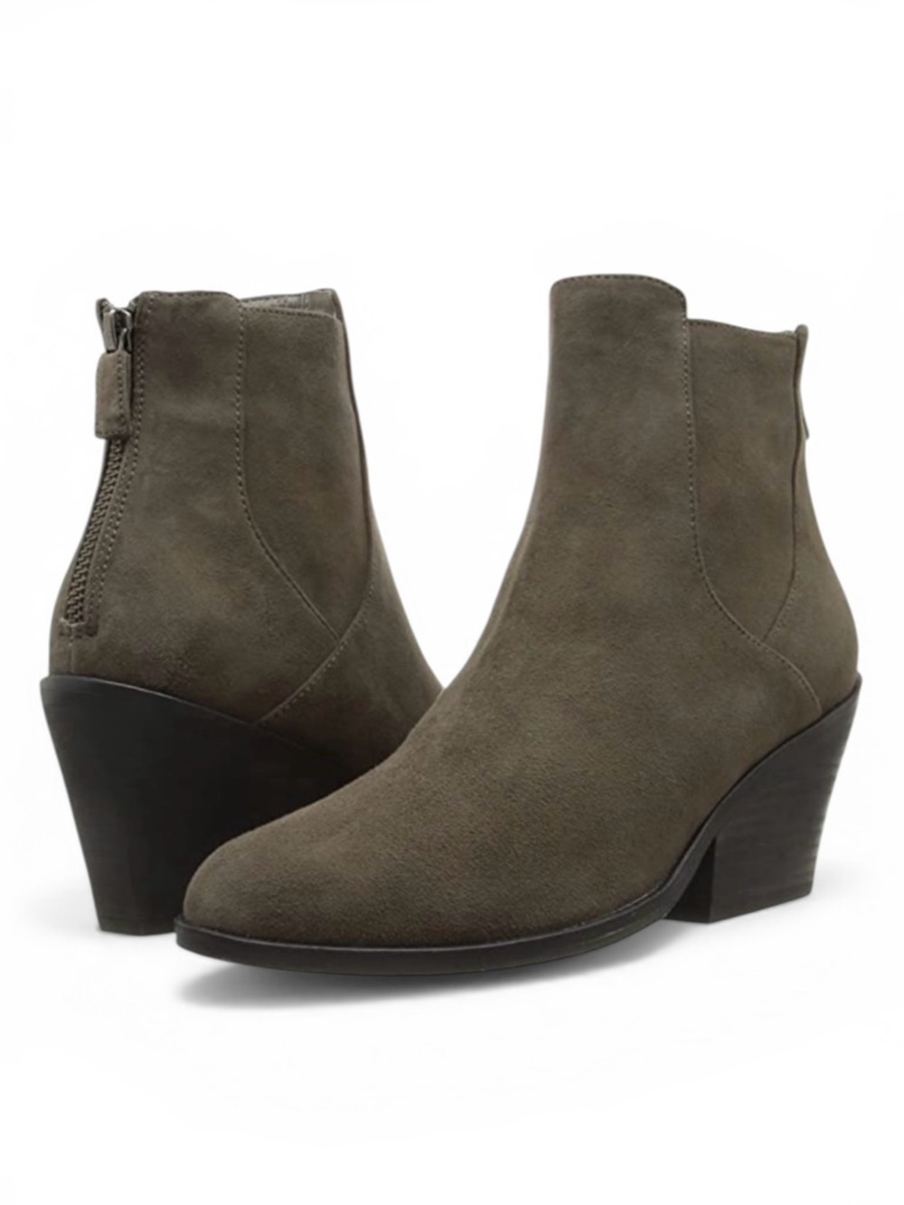 Eileen Fisher Peer-Su Suede Ankle Booties Size 7 - Picture 2 of 16